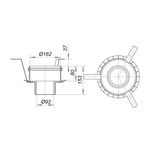 Dallmer Brandschutz-Rohbauelement 1 DN 50/70 515018