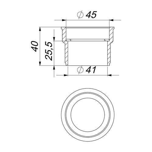 Dallmer Reduzier- und Distanzring, 1 1/2