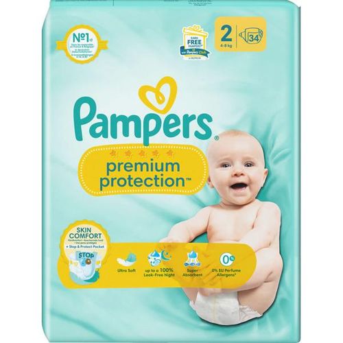 Pampers Windeln Premium Protection Gr.2 Mini, New Baby (4-8kg), Single Pack (34 St)