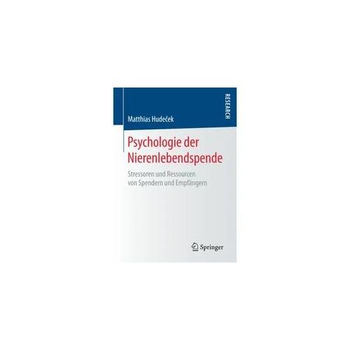 Psychologie Der Nierenlebendspende - Matthias Hudecek Kartoniert (TB)