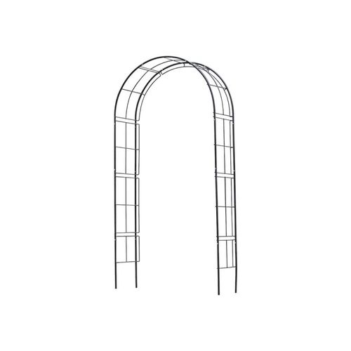 Metall-Rosenbogen schwarz H229x113x38 cm