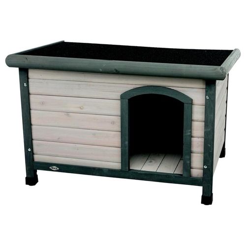 natura Hundehütte Classic mit Flachdach S M: 85 58 60cm grau