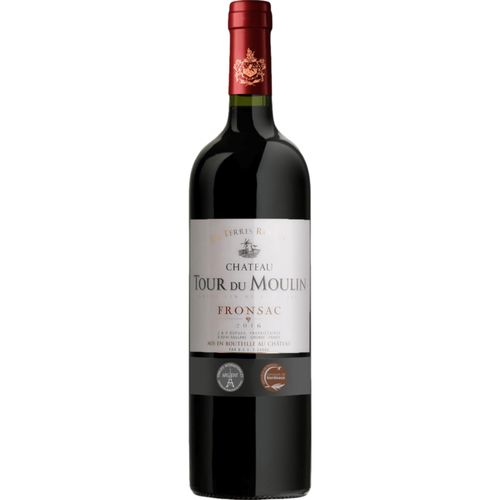 Château Tour du Moulin Les Terres Rouges, Fronsac AOP, Bordeaux, 2019, Rotwein