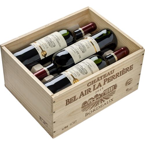 Château Bel Air La Perrière, Bordeaux AOC, 6er Holzkiste, Bordeaux, 2022, Rotwein