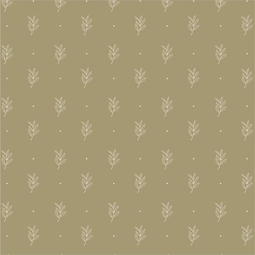IB Laursen Papier Serviette mit Blattmuster 50er, 40 x 40 cm, grün