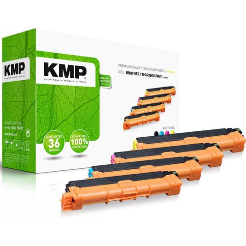 KMP Toner B-T09M schwarz, cyan, magenta, gelb kompatibel zu brother TN243BK/C/M/Y, 4er-Set