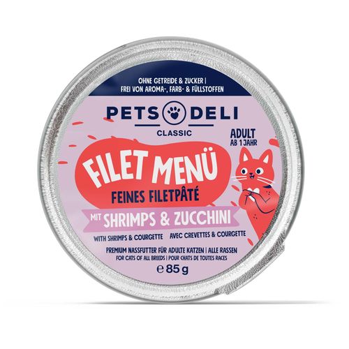 Nassfutter Hühnerfilet für Katzen - 85g / 12er Pack ✓ getreidefrei & zuckerfrei ✓ Adult von Pets Deli