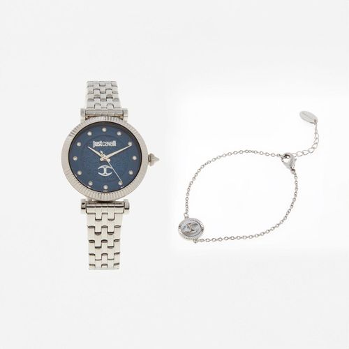2-teiliges Schmuckset aus Edelstahl mit Armbanduhr & Armband