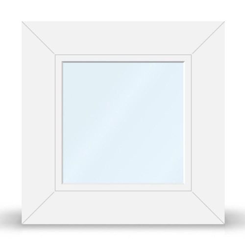 fensterversand.com Feststehendes Fenster, Kunststofffenster aluplast Ideal 4000, Weiß, 510 x 510mm, festverglasung, individuell konfigurierbar