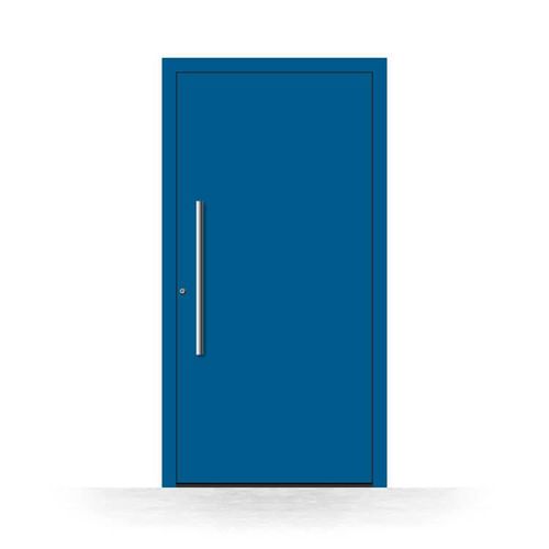 Haustür Blau RAL 5002, Aluminium, Schüco, 700 x 1700 mm, DIN links nach innen öffnend, Modell Berlin, individuell konfigurierbar