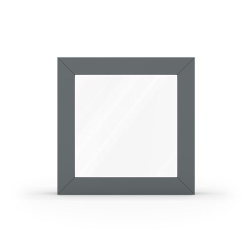 fensterversand.com Fenster Basaltgrau RAL 7012, Kunststofffenster aluplast Ideal 4000, 510x510 mm, festverglast, individuell konfigurieren