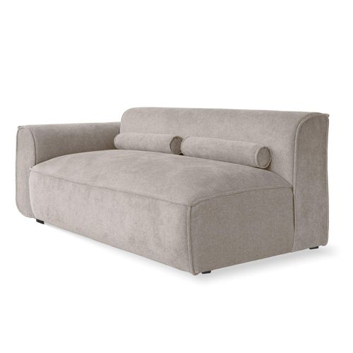 MIUFORM 2-Sitzer-Sitzelement für Modulsofas, Armlehne links, Dunkelbeige 96x70x172cm