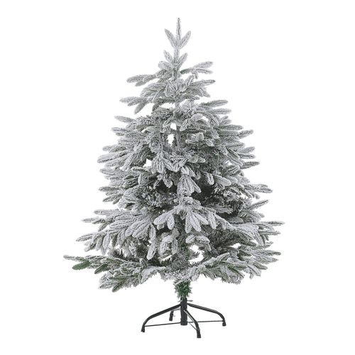 Beliani Künstlicher Weihnachtsbaum schneebedeckt 120 cm weiß 85x120x85cm