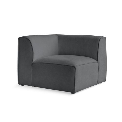 MIUFORM 1-Sitzer Eckelement für Modulsofas, Dunkelgrau 93x70x93cm