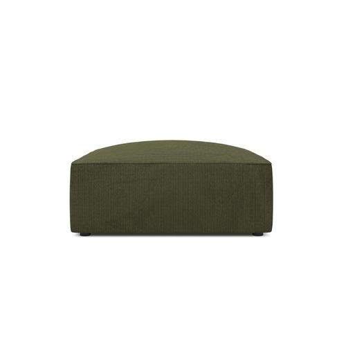 Micadoni Home Sitzpouf aus Cord, grün 93x40x93cm