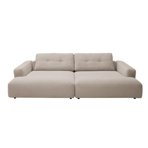Kawola Big Sofa aus Feincord, beige 167x86x300cm