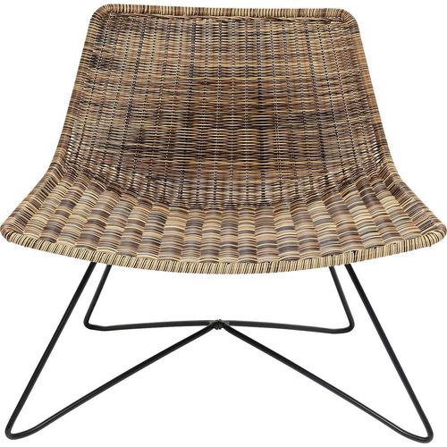 Kare Design Sessel mit Flechtung in Rattanoptik, beige 78x71x60cm