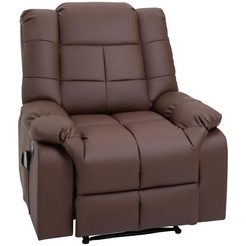 Homcom Massagesessel, Fernsehsessel, Elektrisch Relaxsessel, Braun 94x99x99cm