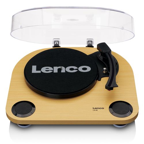 Lenco Plattenspieler mit integrierten Lautsprechern,Holz 40x13x42cm