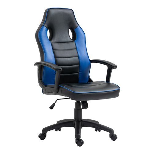SVITA Gaming Stuhl Ergonomischer PC-Stuhl Höhenverstellbar Kinder, blau 66x117x63cm