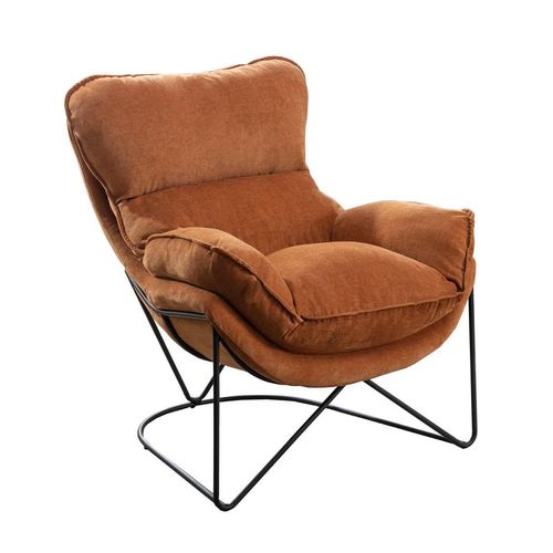 Mathi Design Sessel aus Samt orangefarbenem 95x87x79cm