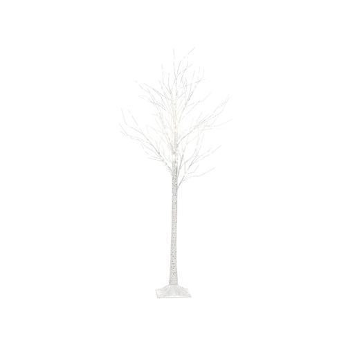 Beliani Outdoor Weihnachtsbeleuchtung LED weiß Birkenbaum 190 cm 40x190x40cm