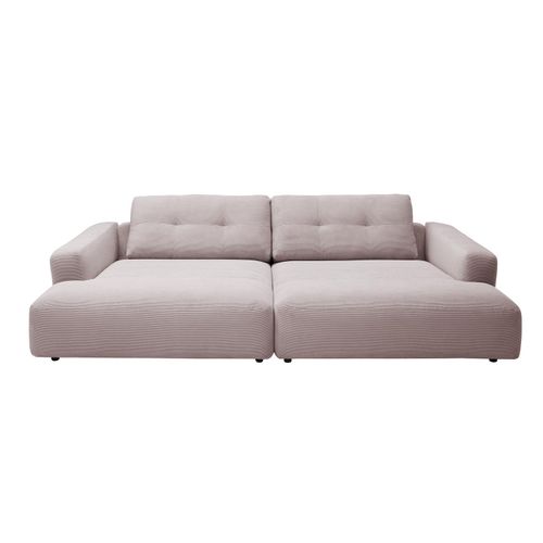 Kawola Big Sofa aus Feincord, rosa 167x86x300cm