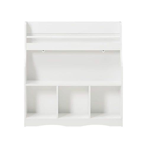 SoBuy Kinderregal mit 1 Ablage und 4 offenen Fächern Kinderzimmer MDF Weiß 90x95x30cm