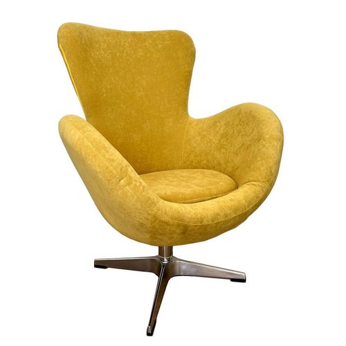 Mathi Design Sessel aus gelbem Samt 66x103x75cm
