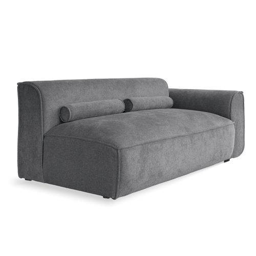 MIUFORM 2-Sitzer-Sitzelement für Modulsofas, Armlehne rechts, Dunkelgrau 96x70x172cm