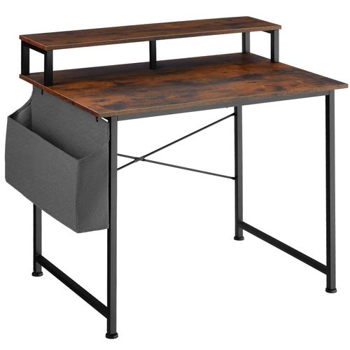 Tectake Schreibtisch mit Ablage und Stofftasche 60x90x120cm