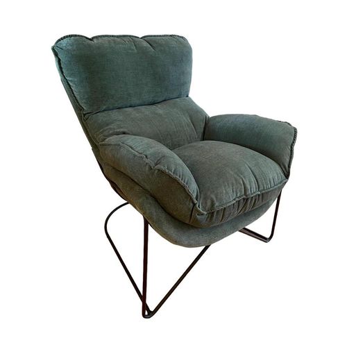Mathi Design Sessel aus Samt, grün 95x87x79cm