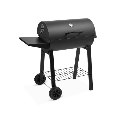 sweeek Holzkohlegrill schwarz, Schwarz 124x96x55cm