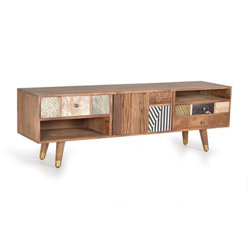 GINER Y COLOMER TV-Schrank aus Mangoholz 160x50x40cm