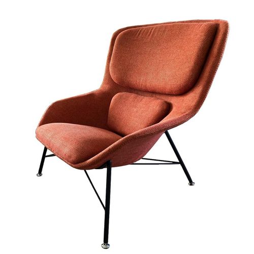 Mathi Design Design-Sessel aus Stoff, orange 88x91x85cm