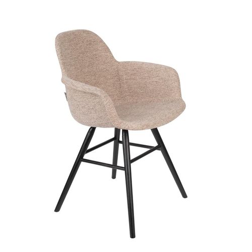 Zuiver Design Sessel aus Stoff, beige 55x88x59cm