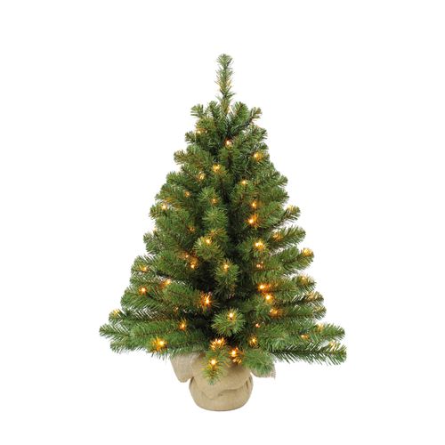 Triumph Tree Künstlicher Weihnachtsbaum mit LED-Beleuchtung in Jutesack 60 51x60x51cm