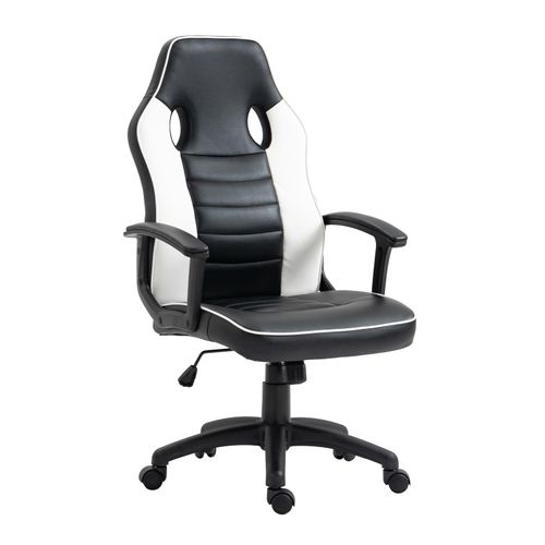 SVITA Gaming Stuhl Ergonomischer PC-Stuhl Höhenverstellbar Kinder, weiß 66x117x63cm