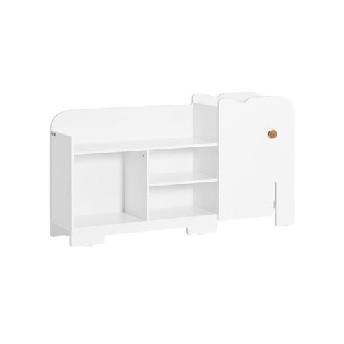 SoBuy Kinderregal mit Elefant-Design MDF Weiß 110x60x25cm