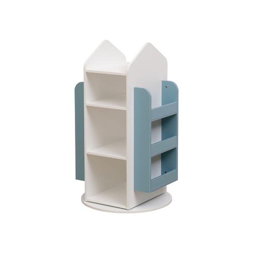 Home Deluxe Kinderregal aus MDF,Weiß/Blau 60x105x60cm