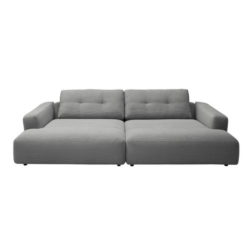 Kawola Big Sofa aus Feincord, anthrazit 167x86x300cm