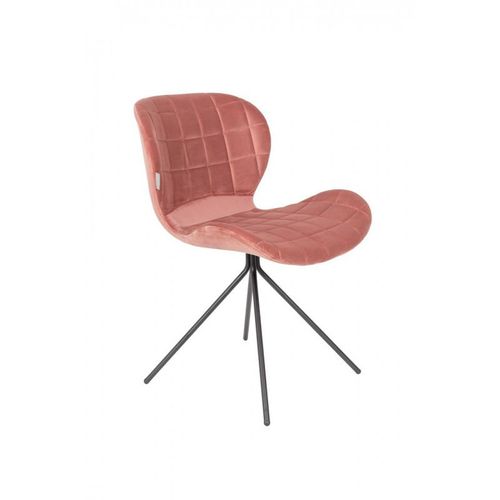 Zuiver Designerstuhl aus Samt, rosa 56x80x51cm