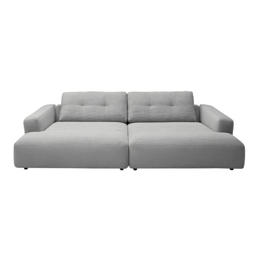 Kawola Big Sofa aus Feincord, grau 167x86x300cm