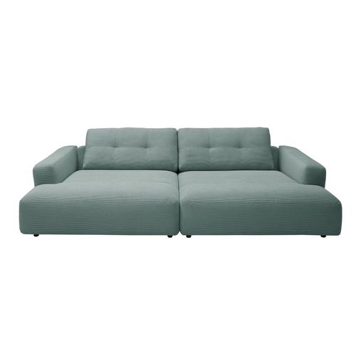 Kawola Big Sofa aus Feincord, grün 167x86x300cm