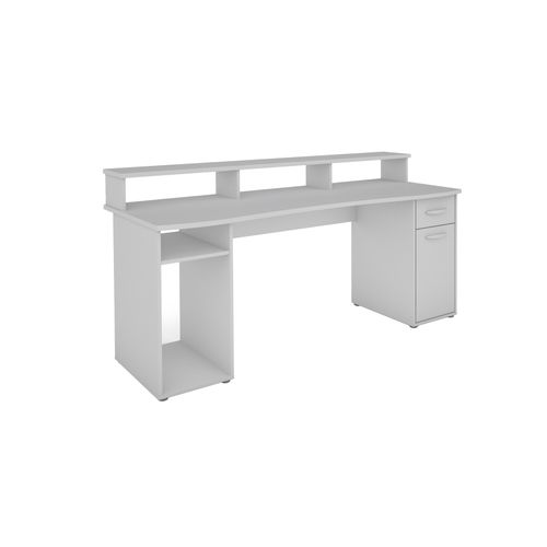 ByLiving Gaming-Tisch mit viel Stauraum, Breite 180cm, weiß 65x93x180cm