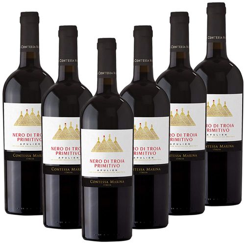 Nero di Troia Primitivo Puglia IGT Contessa Marina Italien trocken - 6er Karton