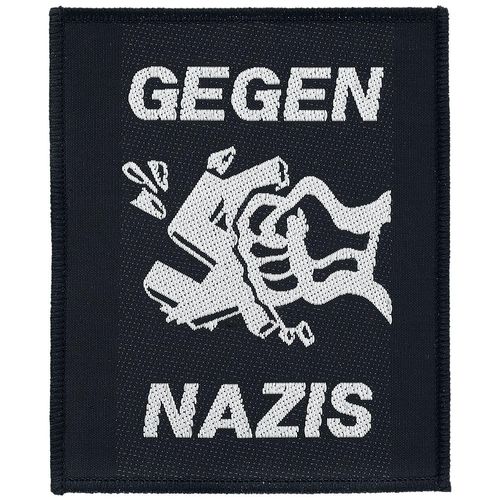 Gegen Nazis Patch schwarz weiß