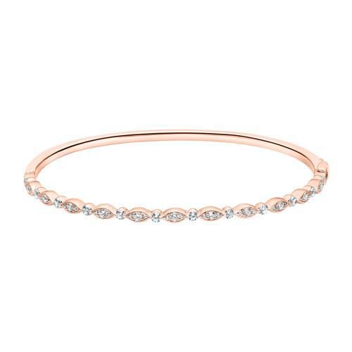 Roségoldener Armreif für Damen mit Diamanten