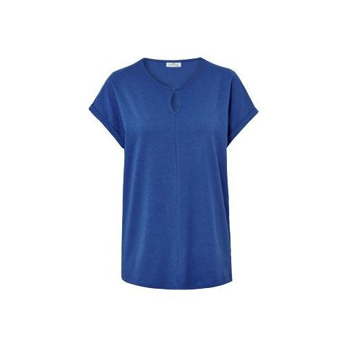 Shirt aus Leinenmix - Blau - Gr.: L