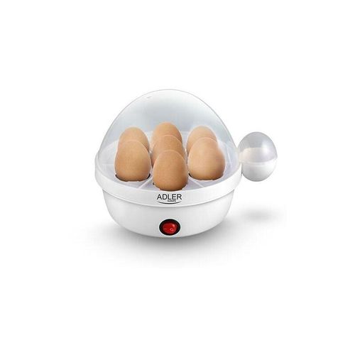 ADLER AD-4459 Elektrischer Eierkocher für 7 Eier, transparenter Deckel, Kocheinstellung, Überhitzungsschutz, 360 W, BPA-frei